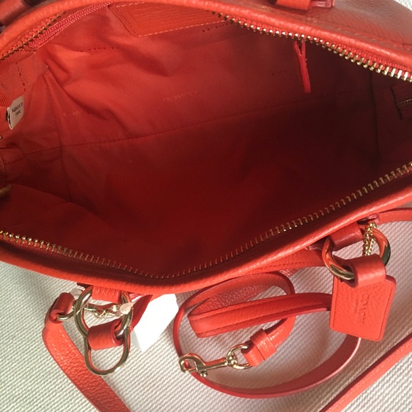 NWT Coach Mini Nolita Satchel In Polished Pebble Leather watermelon - Picture 9 of 16